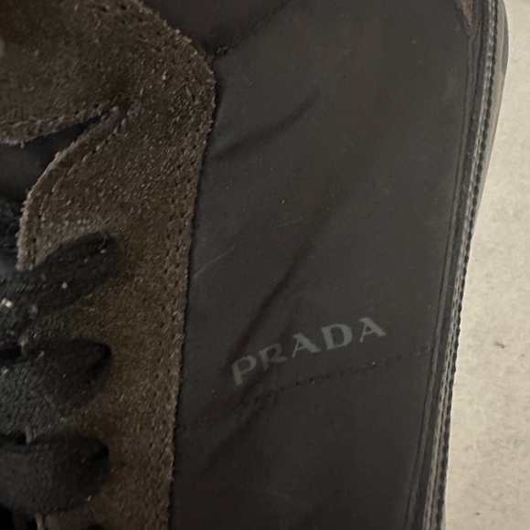 Prada Hightops US men's size 9 Gently worn Leather / nylon / suede / rubber - Picture 10 of 14